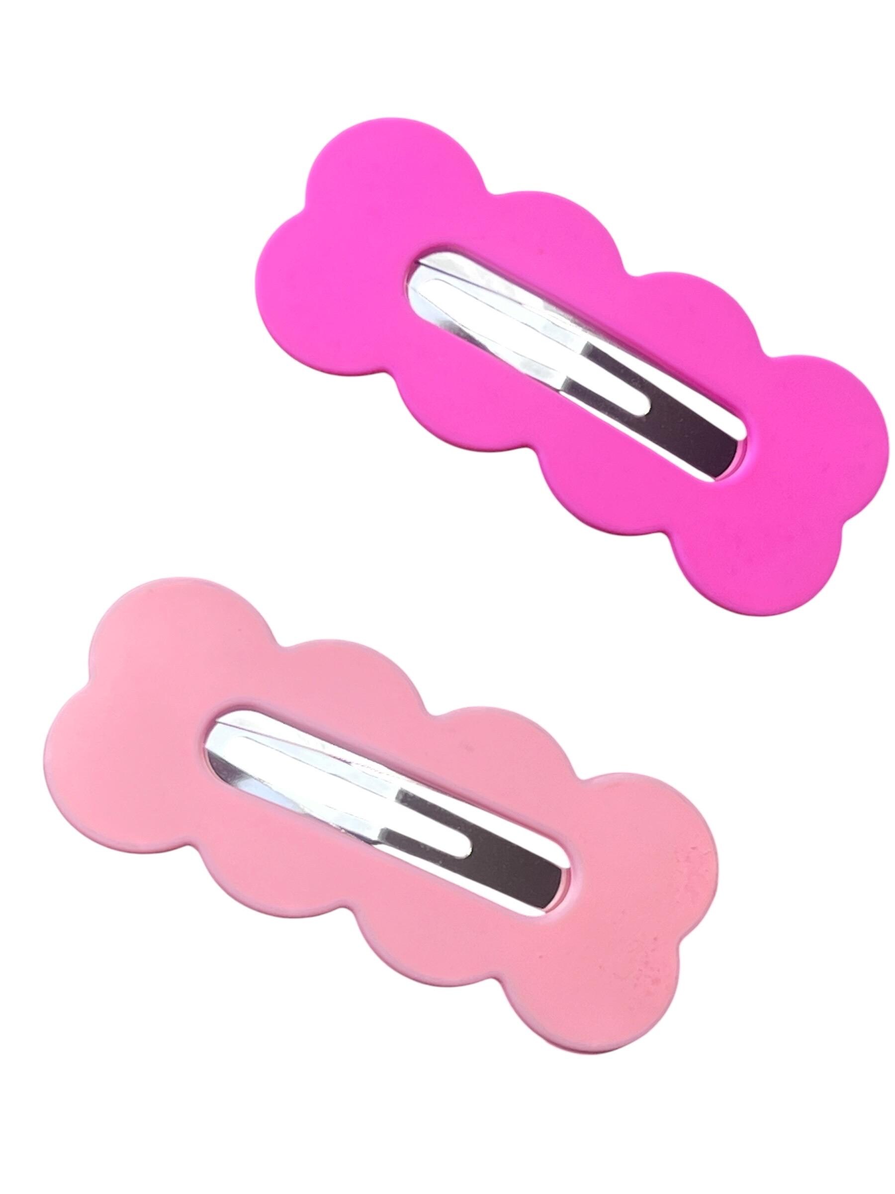 Kids Cloud-Shaped Hair Clips in Pink and Lavender, view 6
