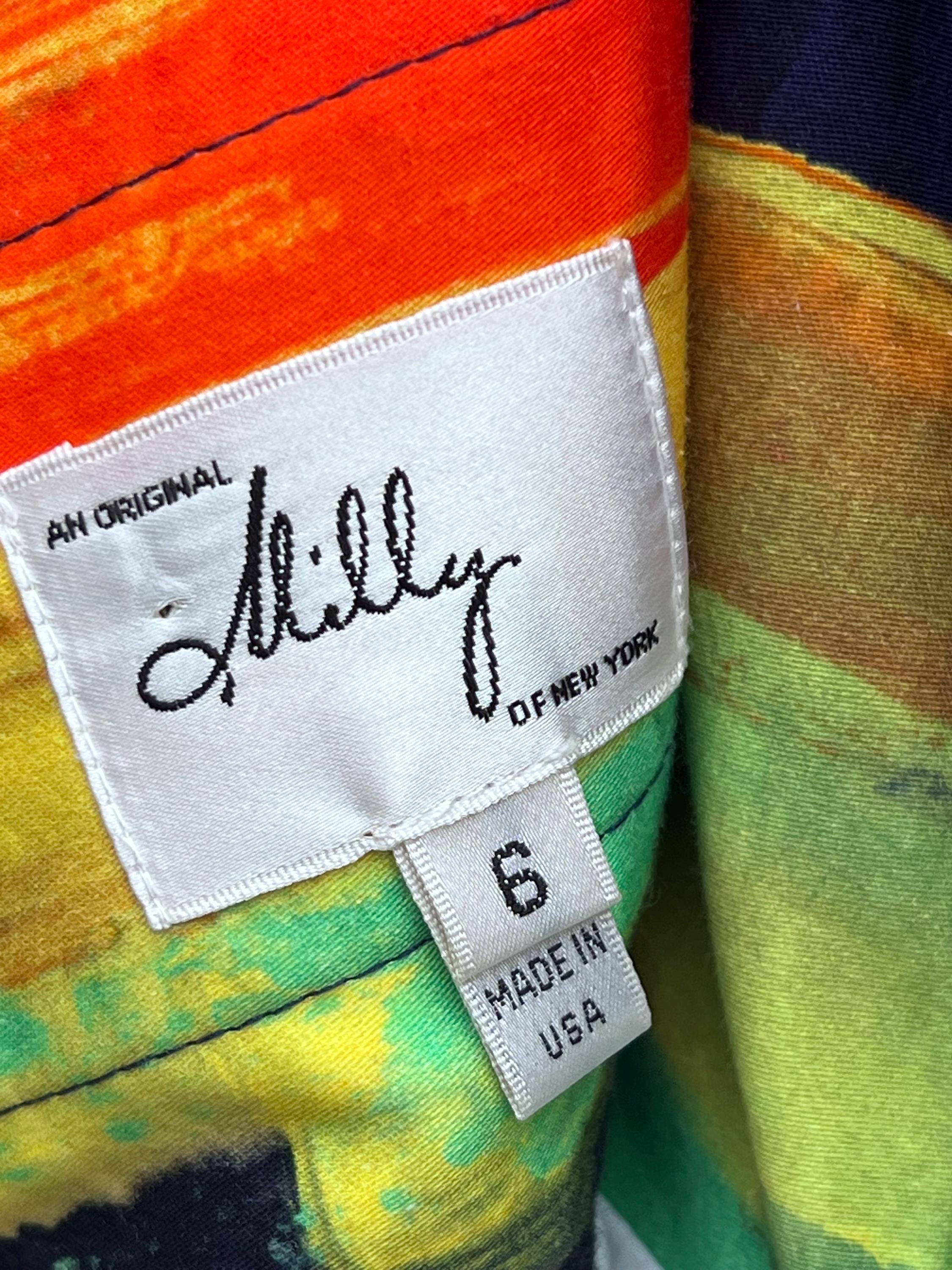 Milly Strapless Rainbow-Striped Twist Bodice Mini Dress, view 11