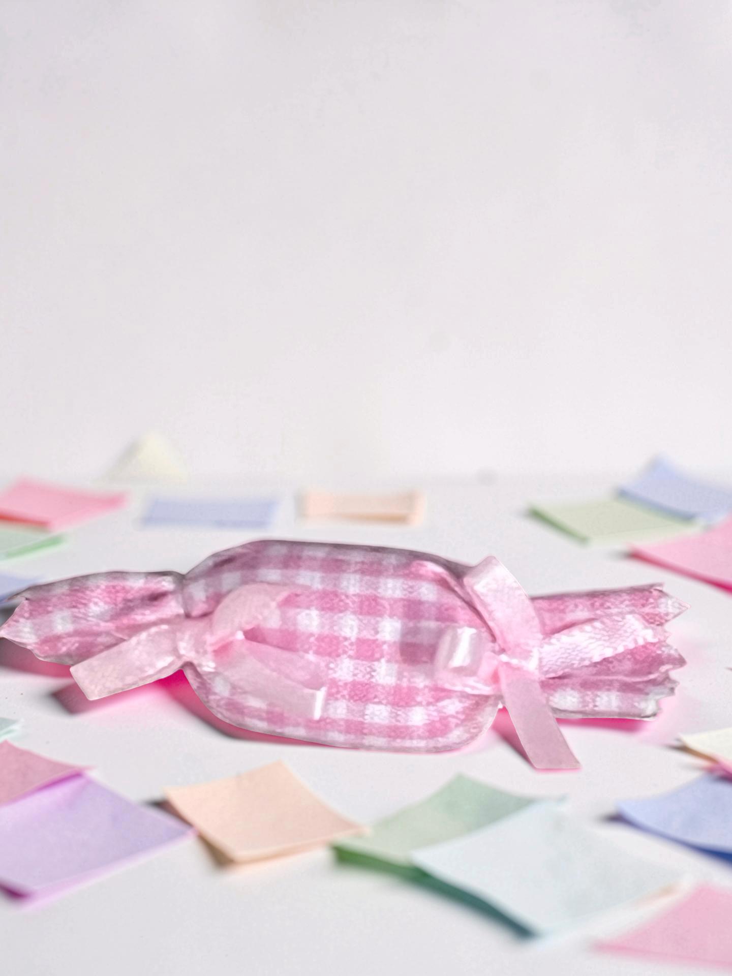 Pastel Gingham Candy Hair Clips Set – Handmade, view 10