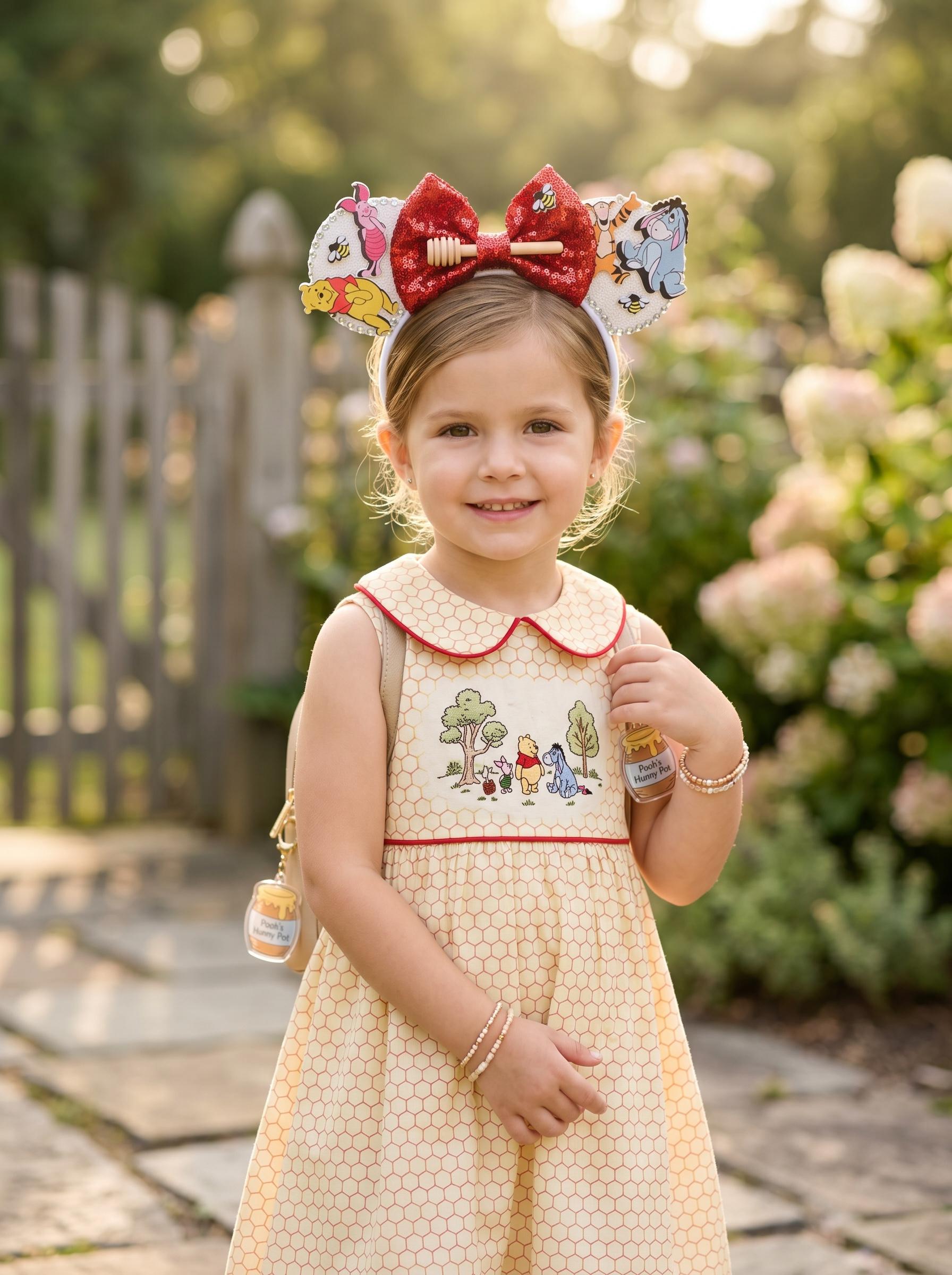 Winnie the Pooh and Friends Custom Sequin Mickey Ears For Disney Vacation For kids And Adults