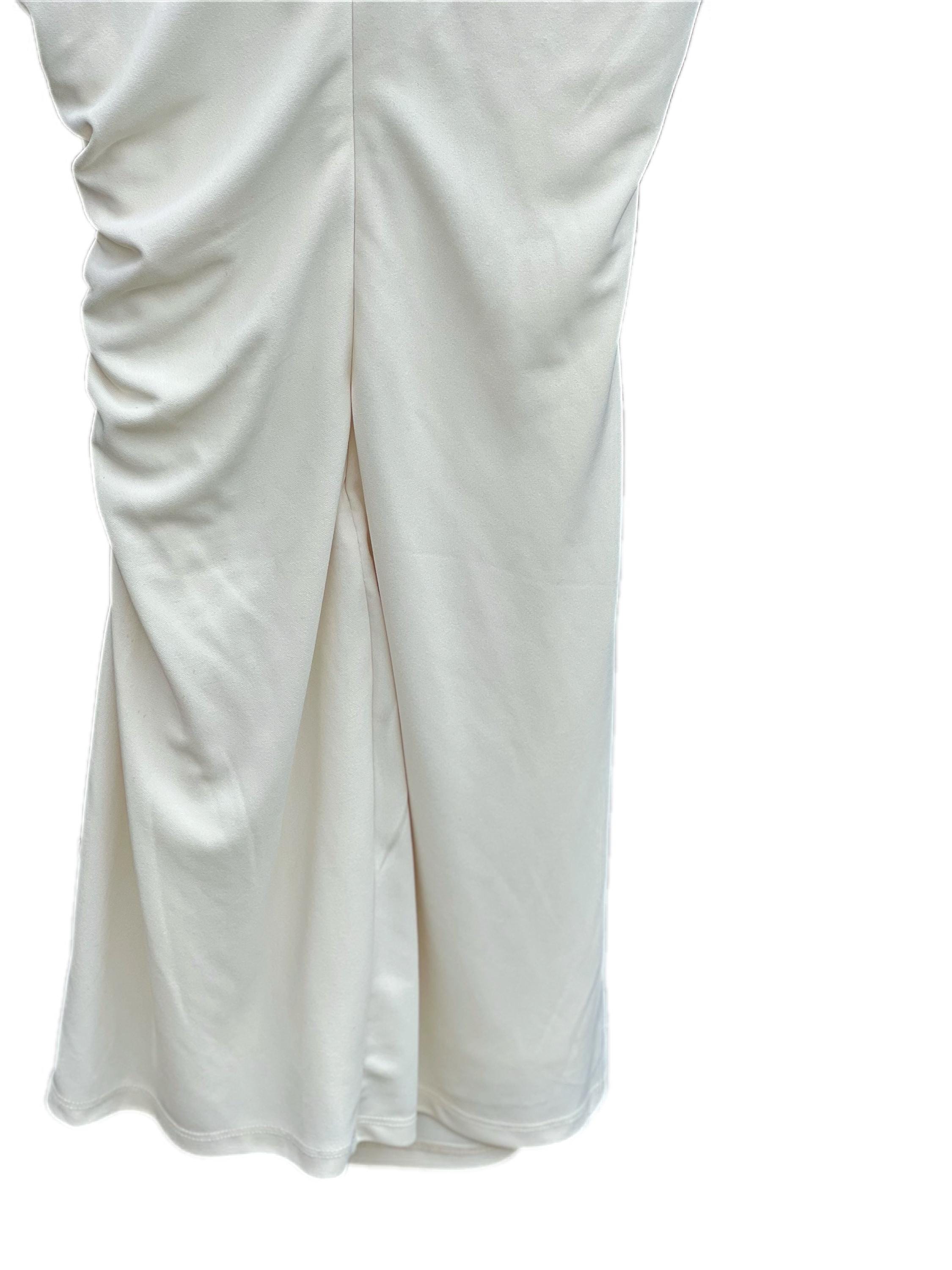 Zara Cream Sleeveless Ruched Mini Dress, view 8