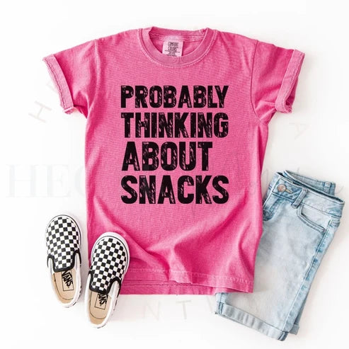 Snacks graphic T-shirt