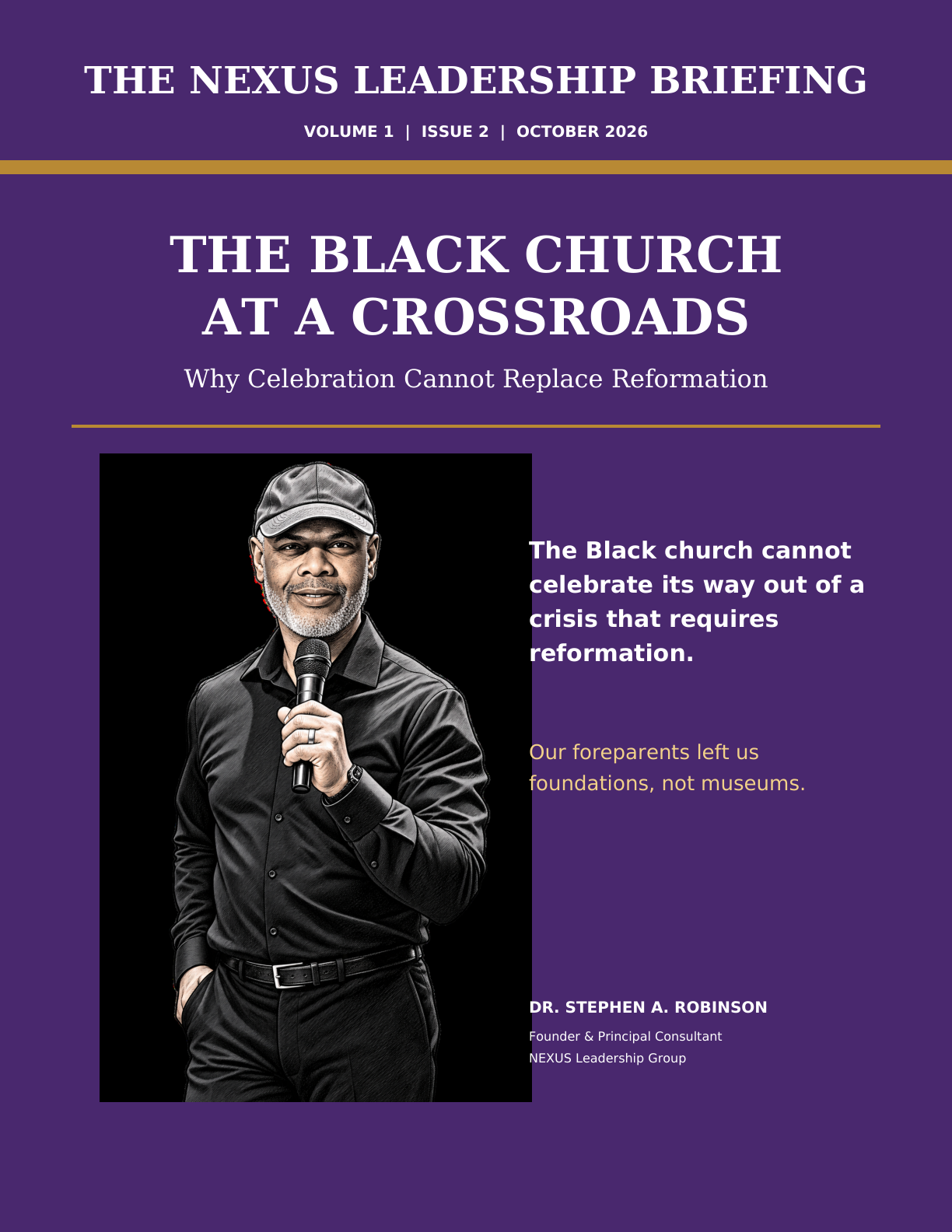 PDF cover of The Black Church at a Crossroads, Volume 1, Issue 2, October 2026