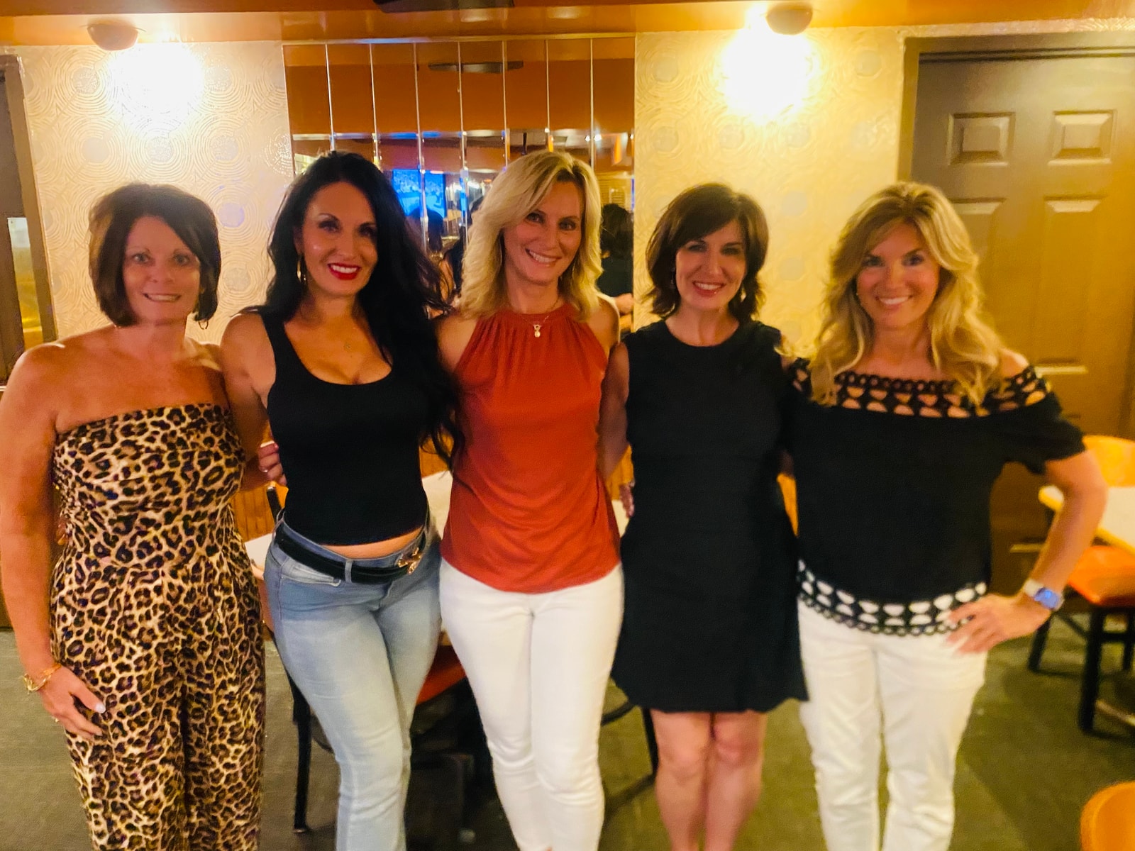 Stacey and her bootcamp buddies together on a girls' night out.