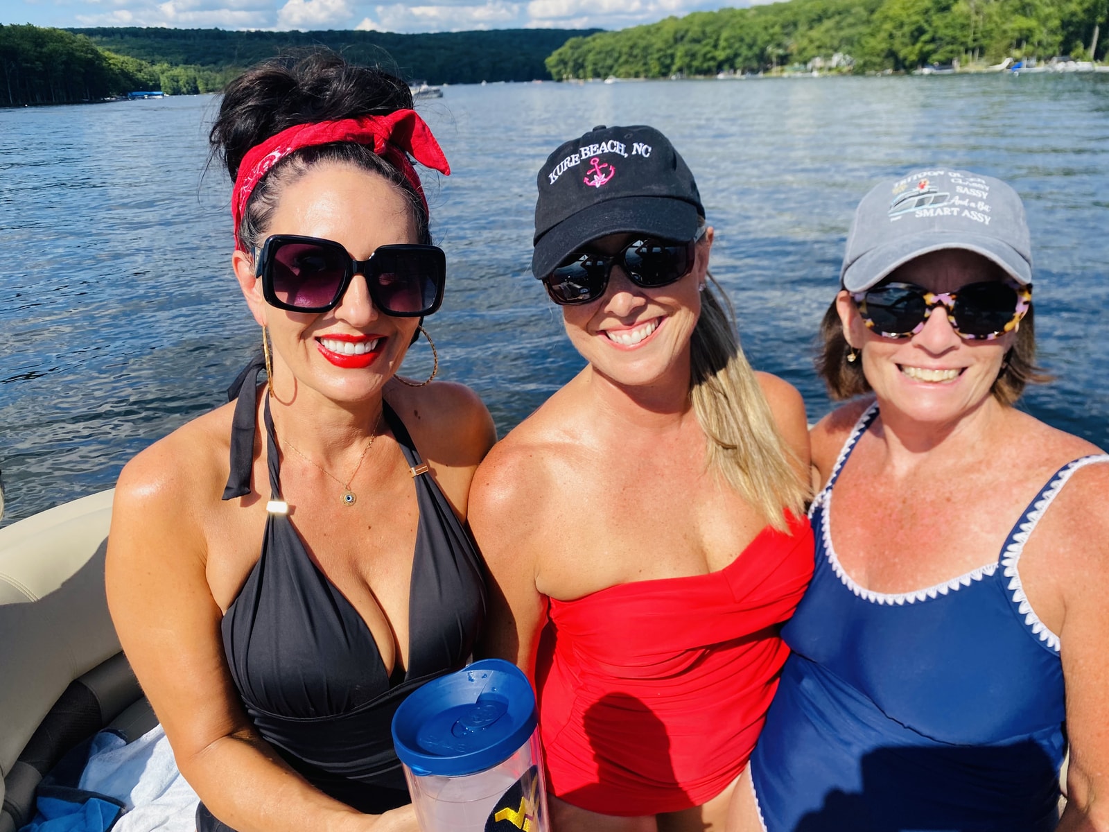 Stacey and two dear friends enjoying a summer day together at Deep Creek Lake.