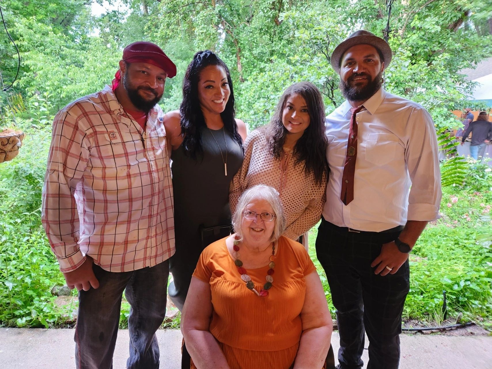 Teressa Diggs with her four young adult children