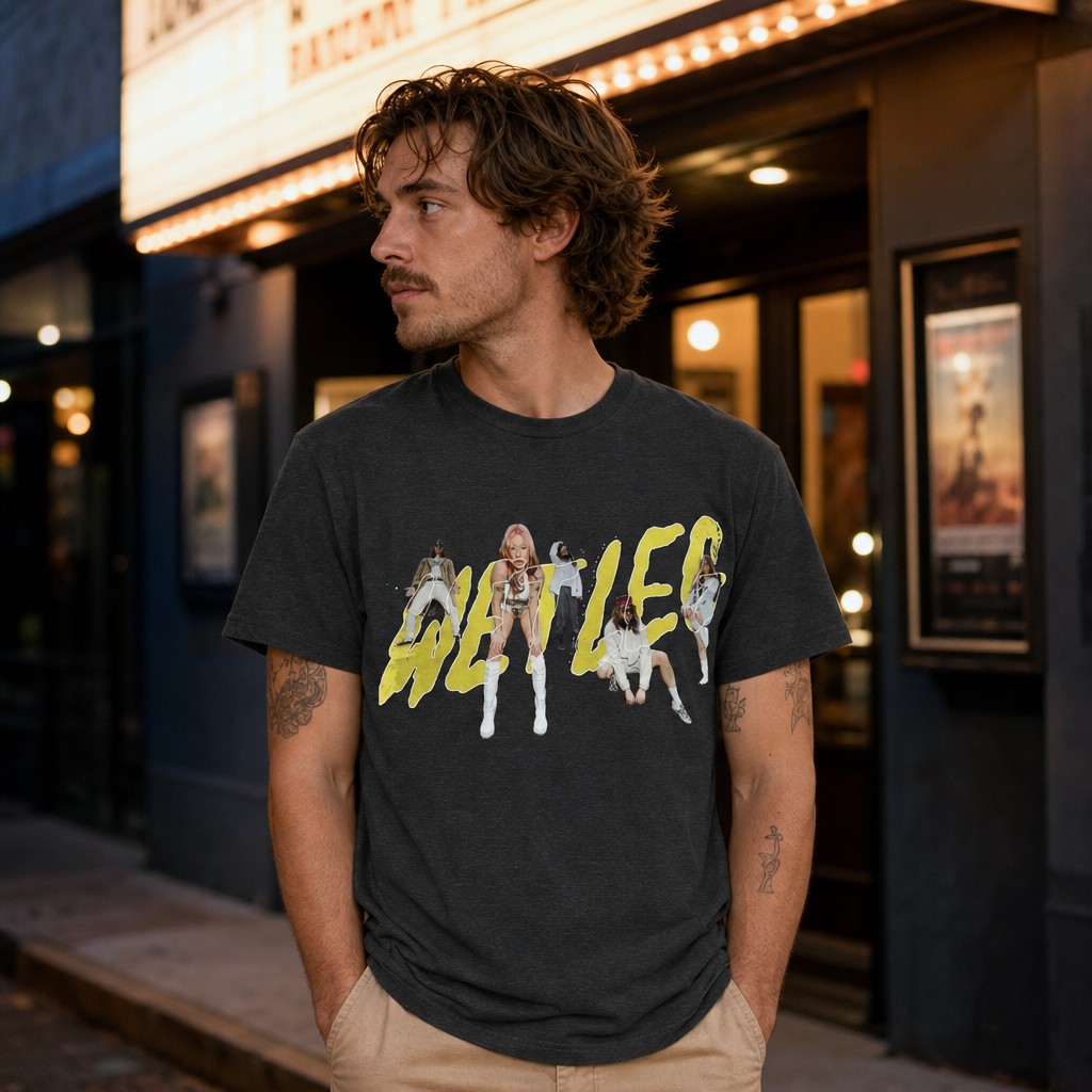 Model wearing the Band Punk T-Shirt | Fashion Illustration Tee