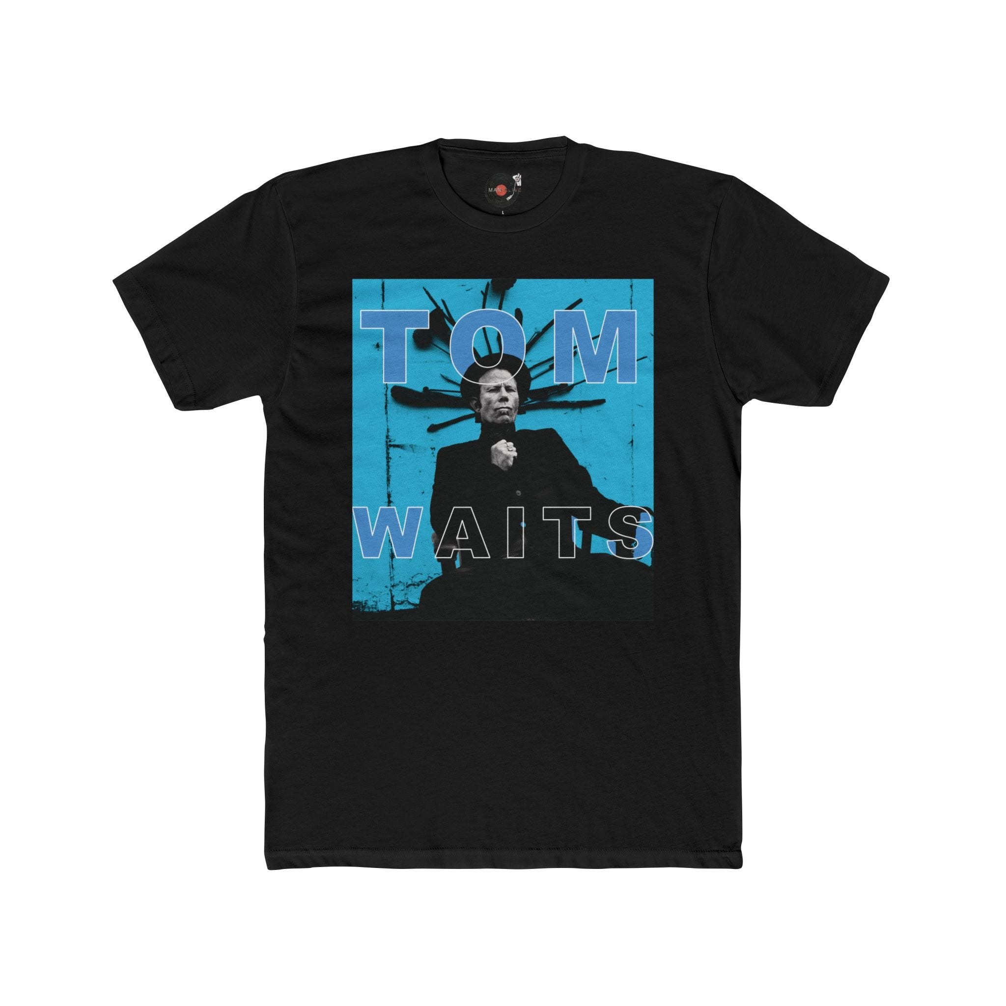 Man Alive Apparel Tom Waits vintage blue music T-shirt