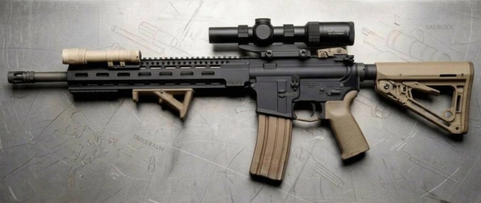 DRD-15 Garrison rifle, left-side view