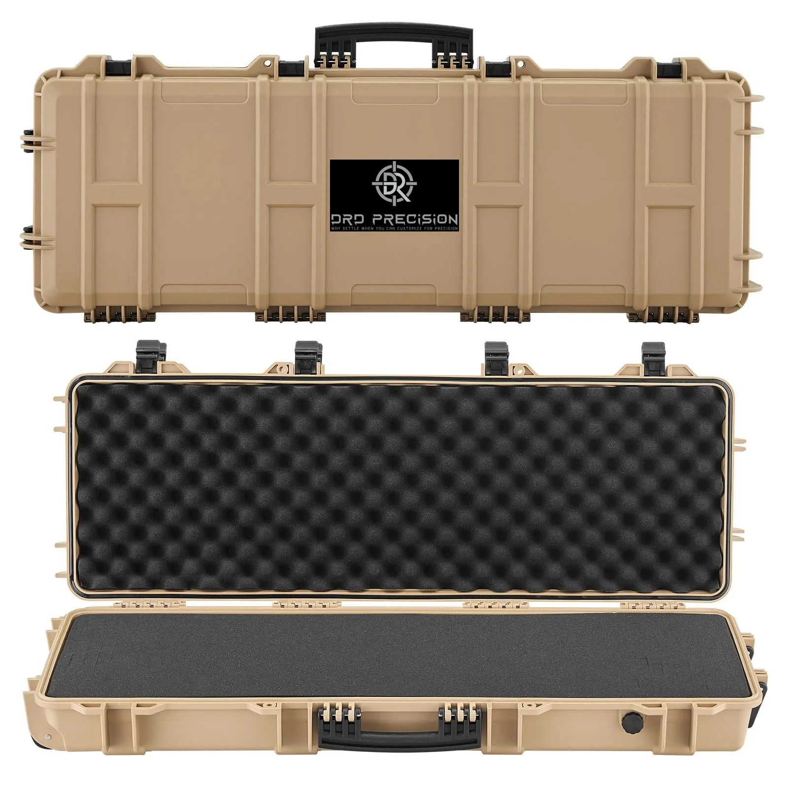 DRD Precision rifle hard case prepared for safe transport