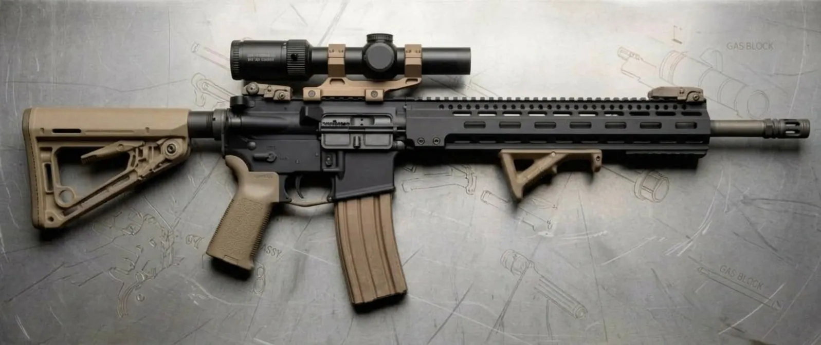 DRD-15 Prepper Rifle with optic and a 16-inch barrel