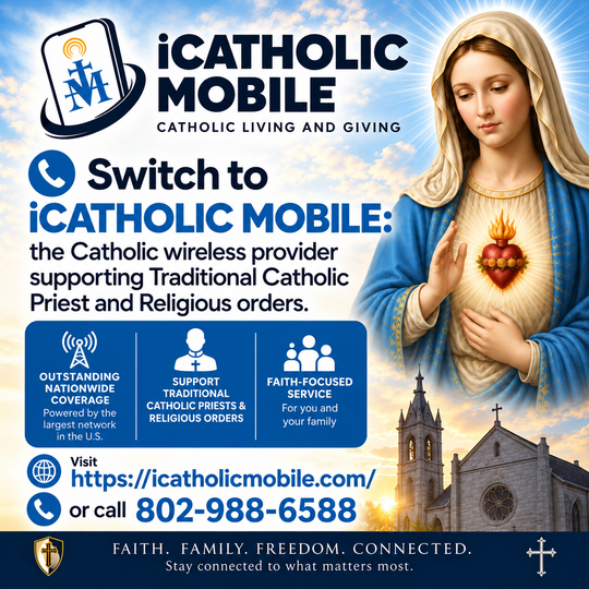 iCatholic Mobile, a Catholic wireless provider supporting traditional Catholic priests and religious orders.