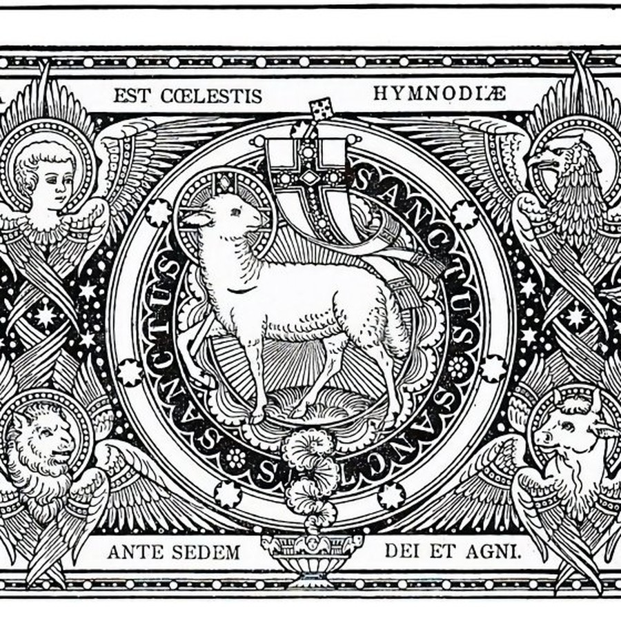 Agnus Dei woodcut