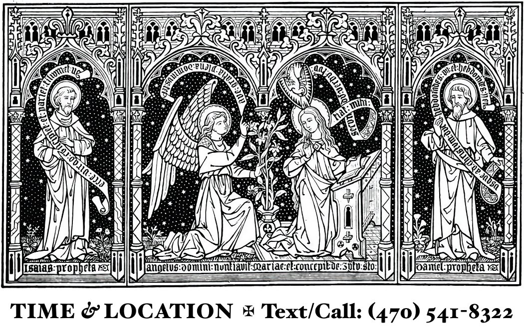 Woodcut illustration of a devotional heart and cross