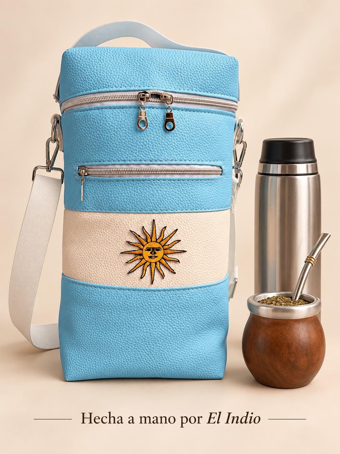 Handmade Yerba Mate Bag-Bolso Matero hecho a mano– Cuerina., view 2