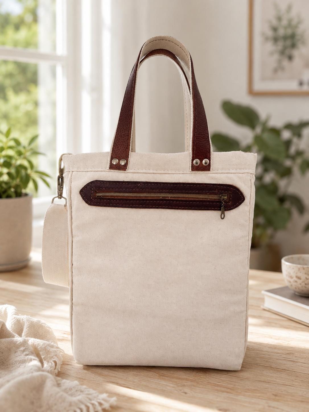 Handmade Yerba Mate Bag-Bolso Matero hecho a mano– Lona y cuerina., view 4