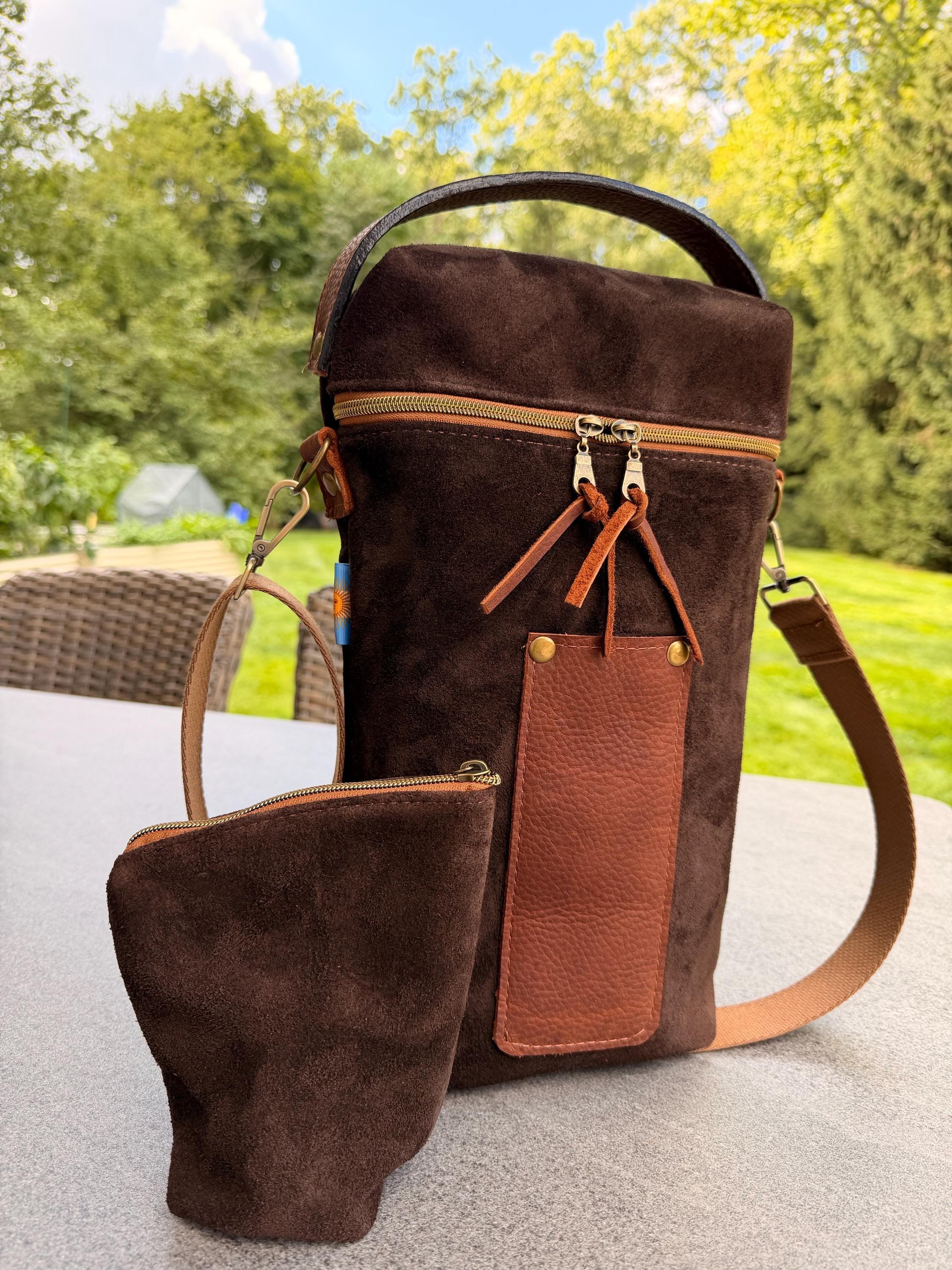 Classic Suede Mate Bag with Matching Yerbera | El Indio Matero-Matera de gamuza con yerbera, view 4