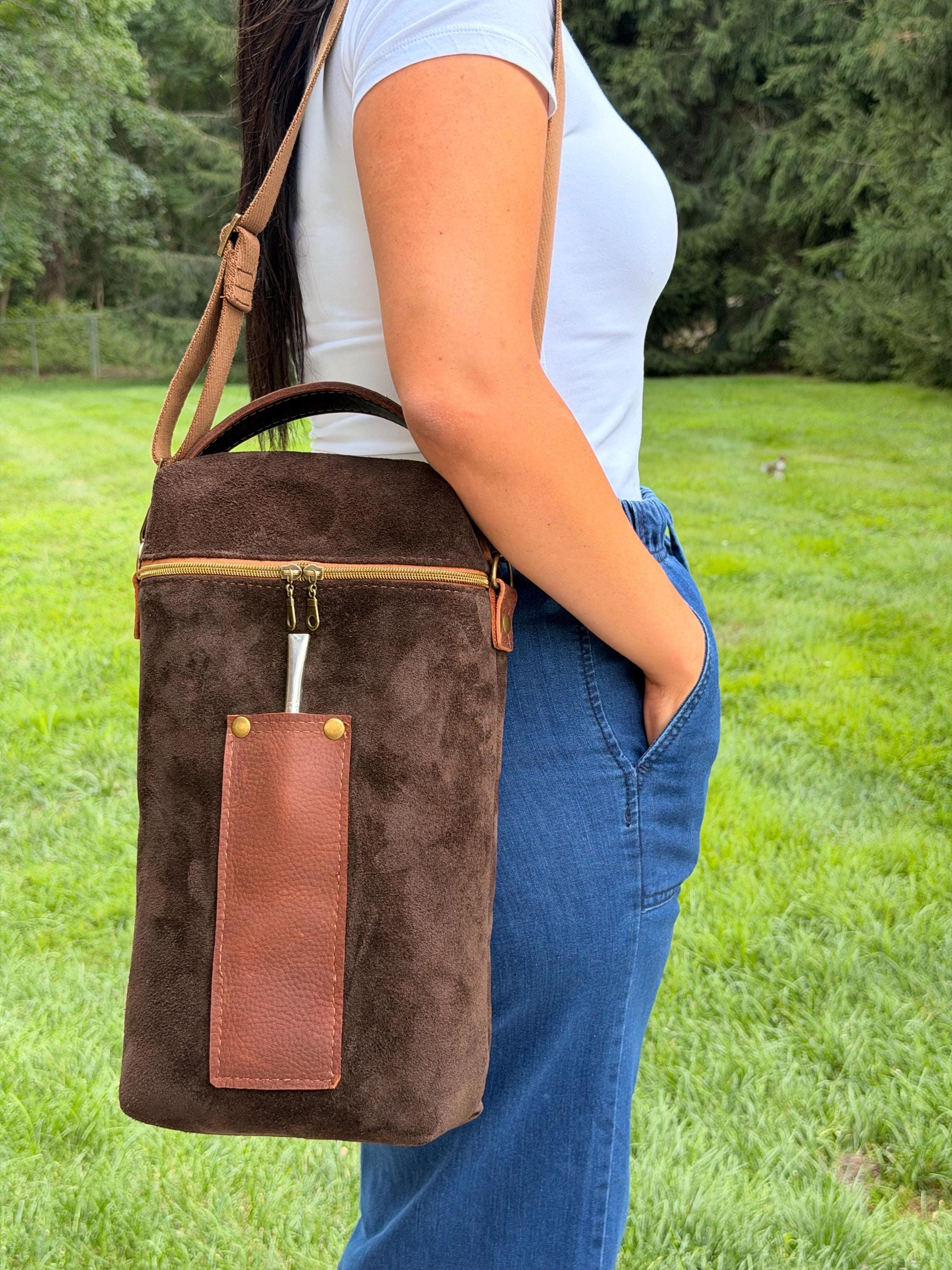 Classic Suede Mate Bag with Matching Yerbera | El Indio Matero-Matera de gamuza con yerbera, view 10