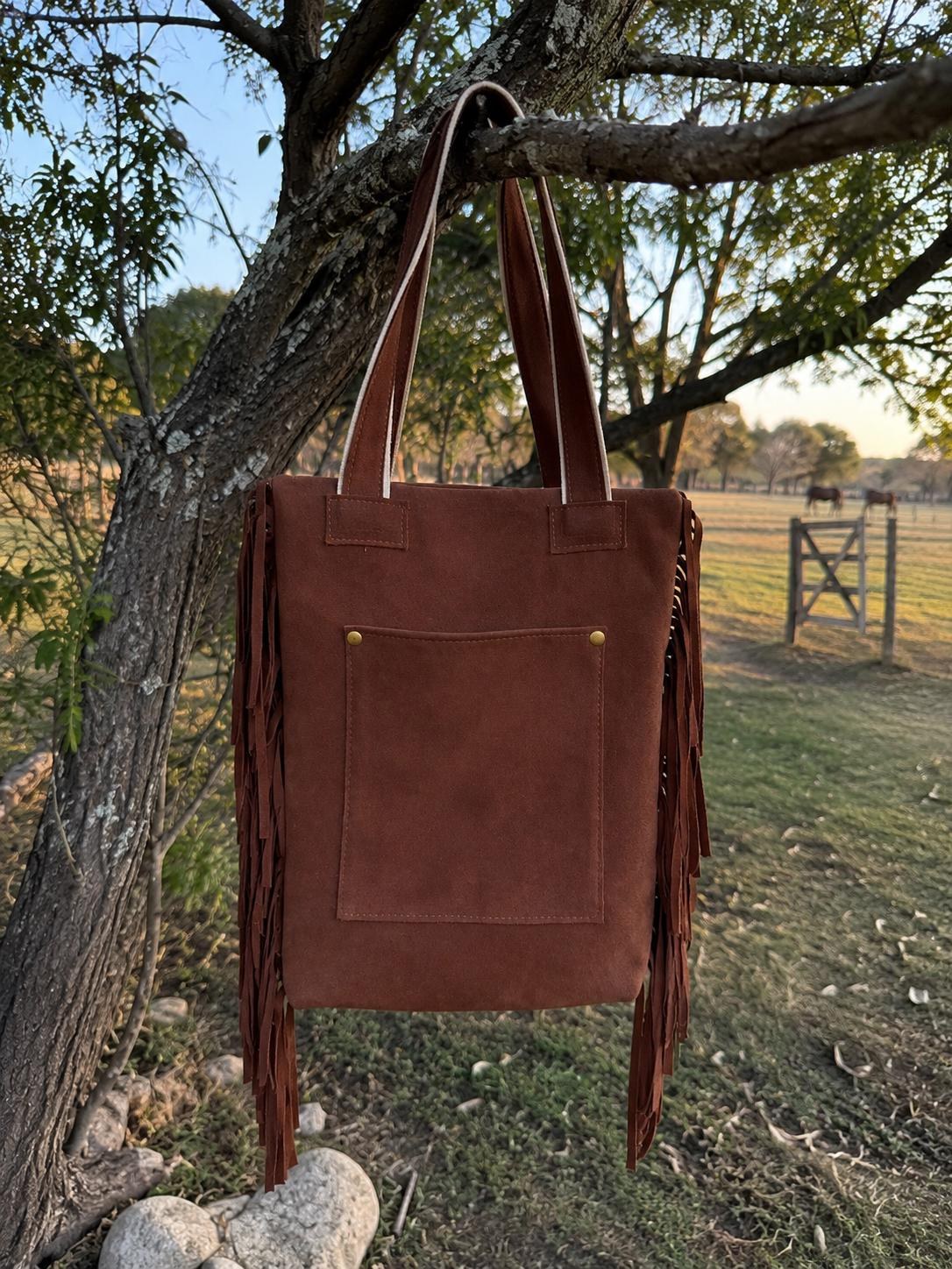 Yerba Mate Bag-Bolso Matero hecho a mano– Cuero Argentino, view 3