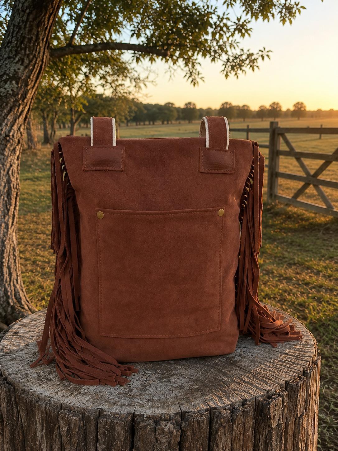 Yerba Mate Bag-Bolso Matero hecho a mano– Cuero Argentino, view 4