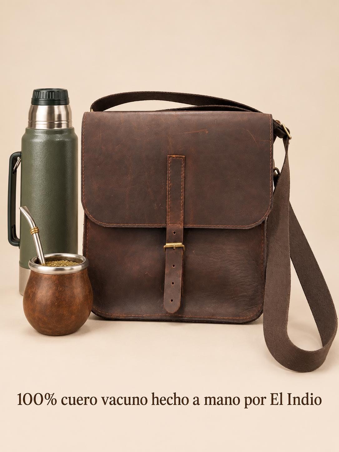 Premium Yerba Mate Bag-Bolso Matero hecho a mano– Cuero Argentino