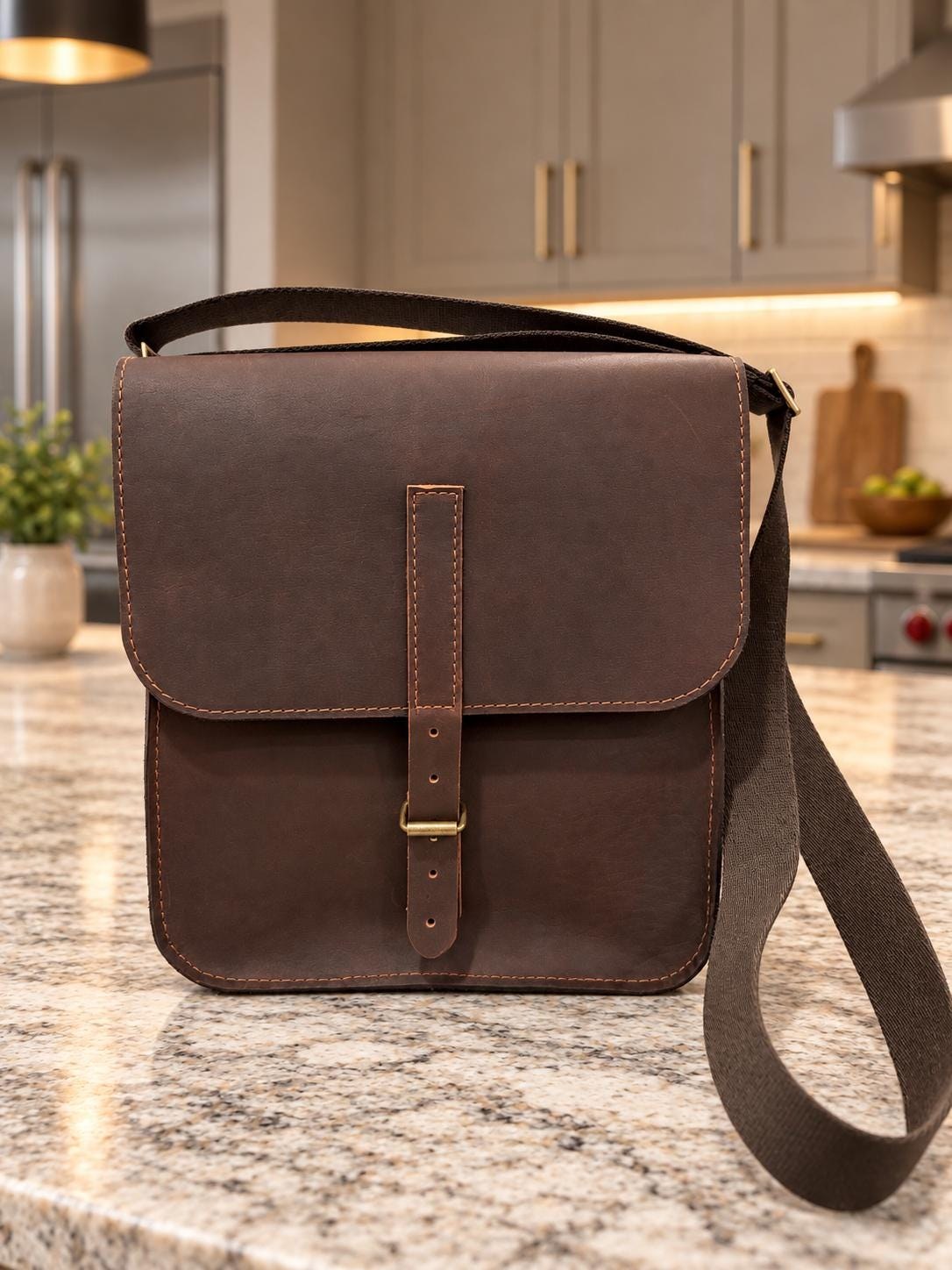 Premium Yerba Mate Bag-Bolso Matero hecho a mano– Cuero Argentino, view 2