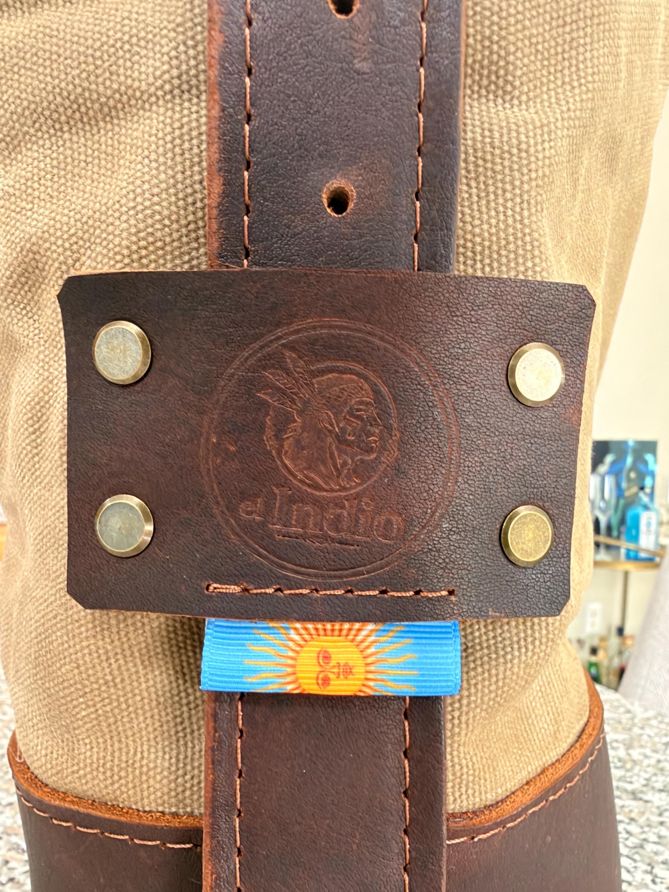 Premium Yerba Mate Bag -Bolso Matero hecho a mano– Cuero Argentino y Lona, view 8
