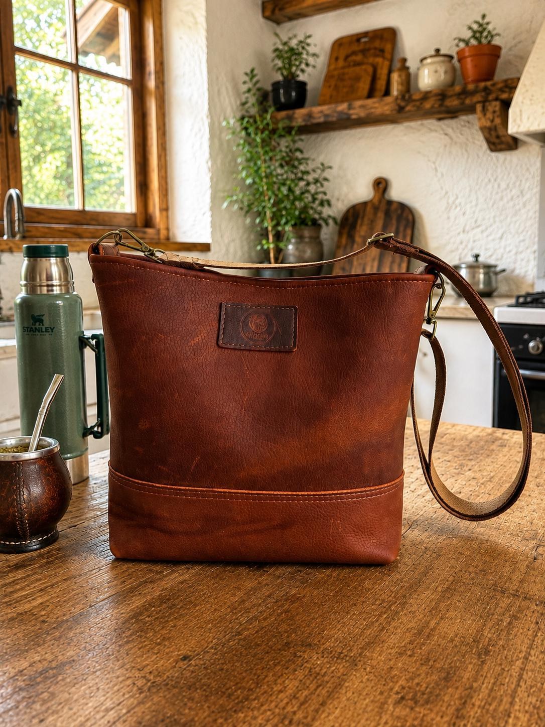 Premium Yerba Mate Bag-Bolso Matero hecho a mano– Cuero Argentino, view 5