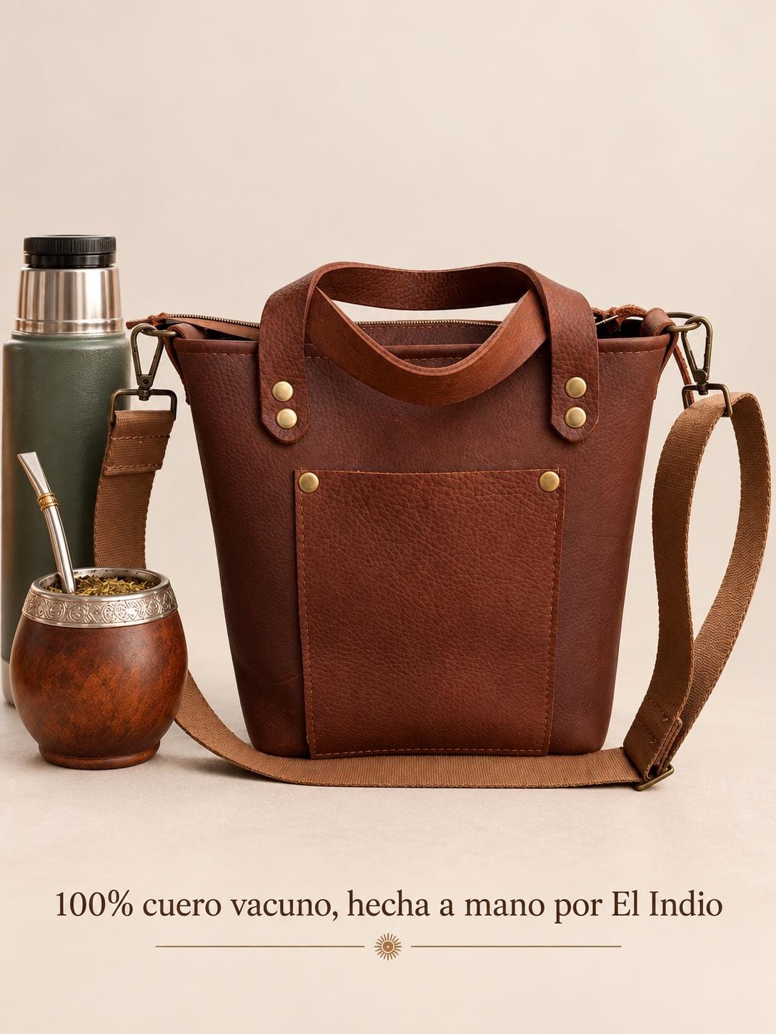 Premium Yerba Mate Bag-Bolso Matero hecho a mano– Cuero Argentino