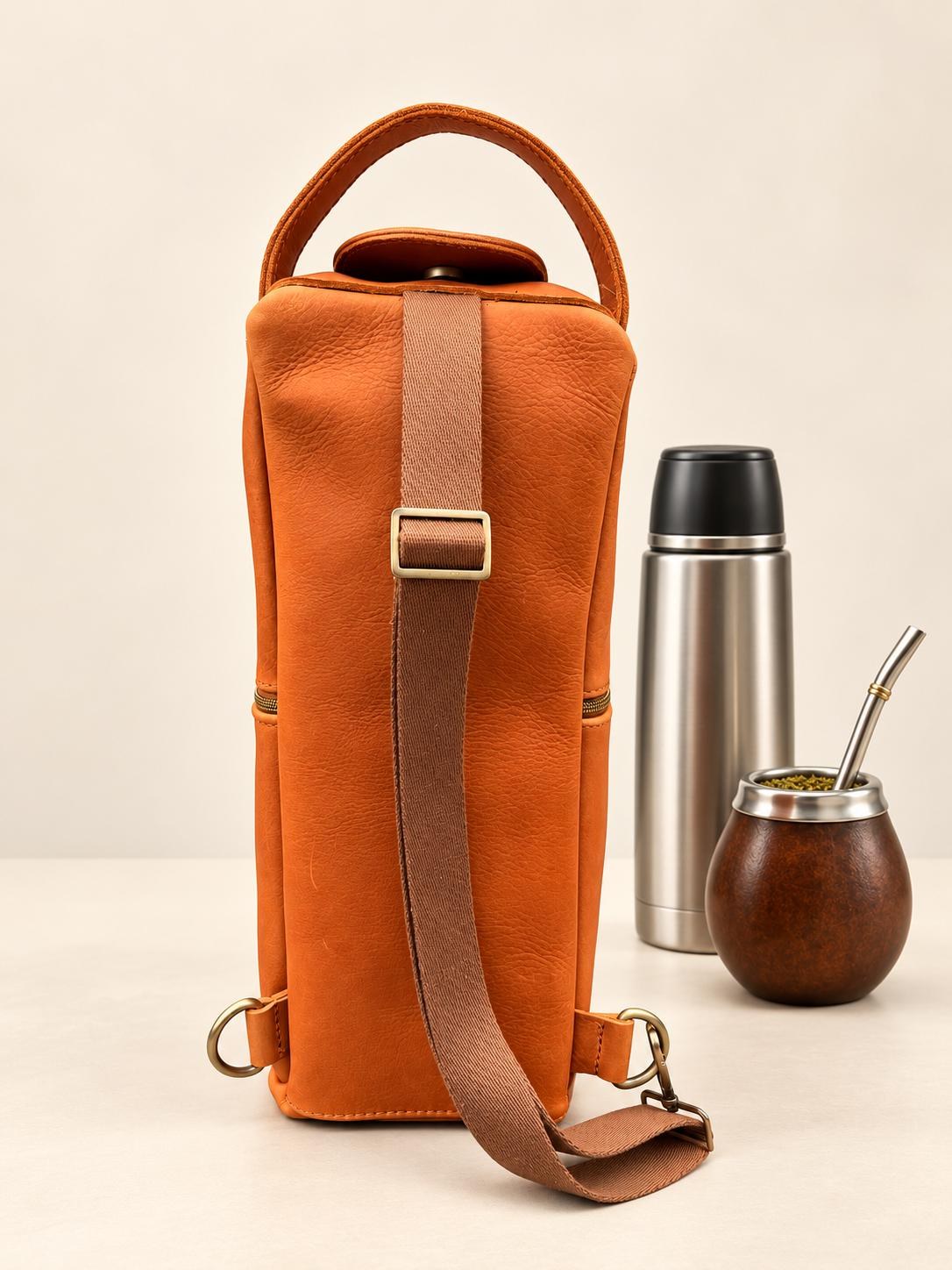 Premium Yerba Mate Bag kit-Mochila Matera kit hecho a mano– Cuero Argentino, view 4