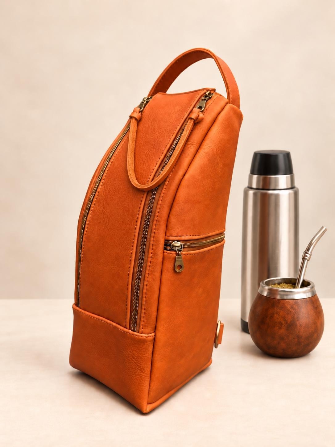 Premium Yerba Mate Bag kit-Mochila Matera kit hecho a mano– Cuero Argentino, view 5