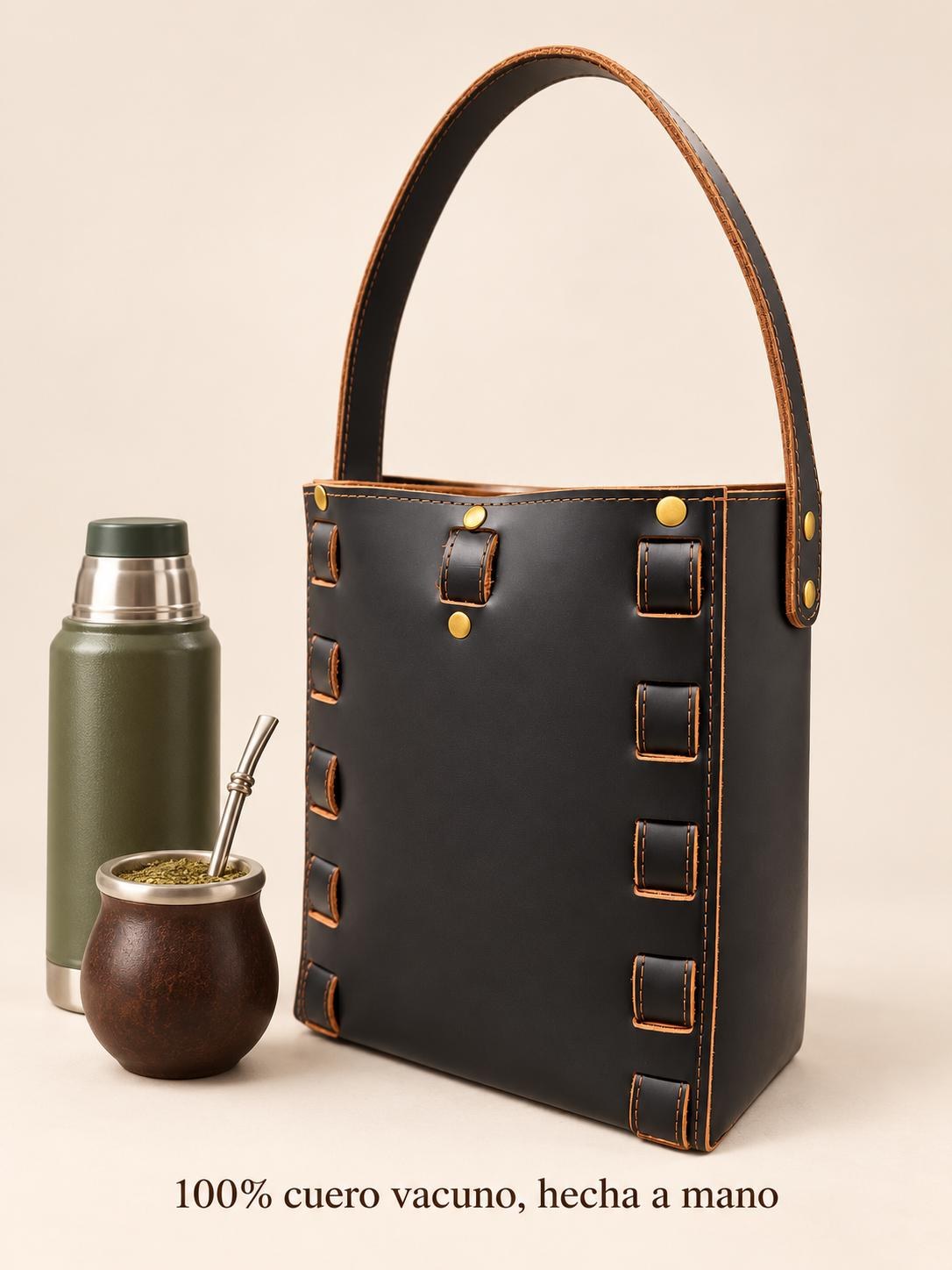 Premium Yerba Mate Bag-Bolso Matero hecho a mano– Cuero Argentino, view 2