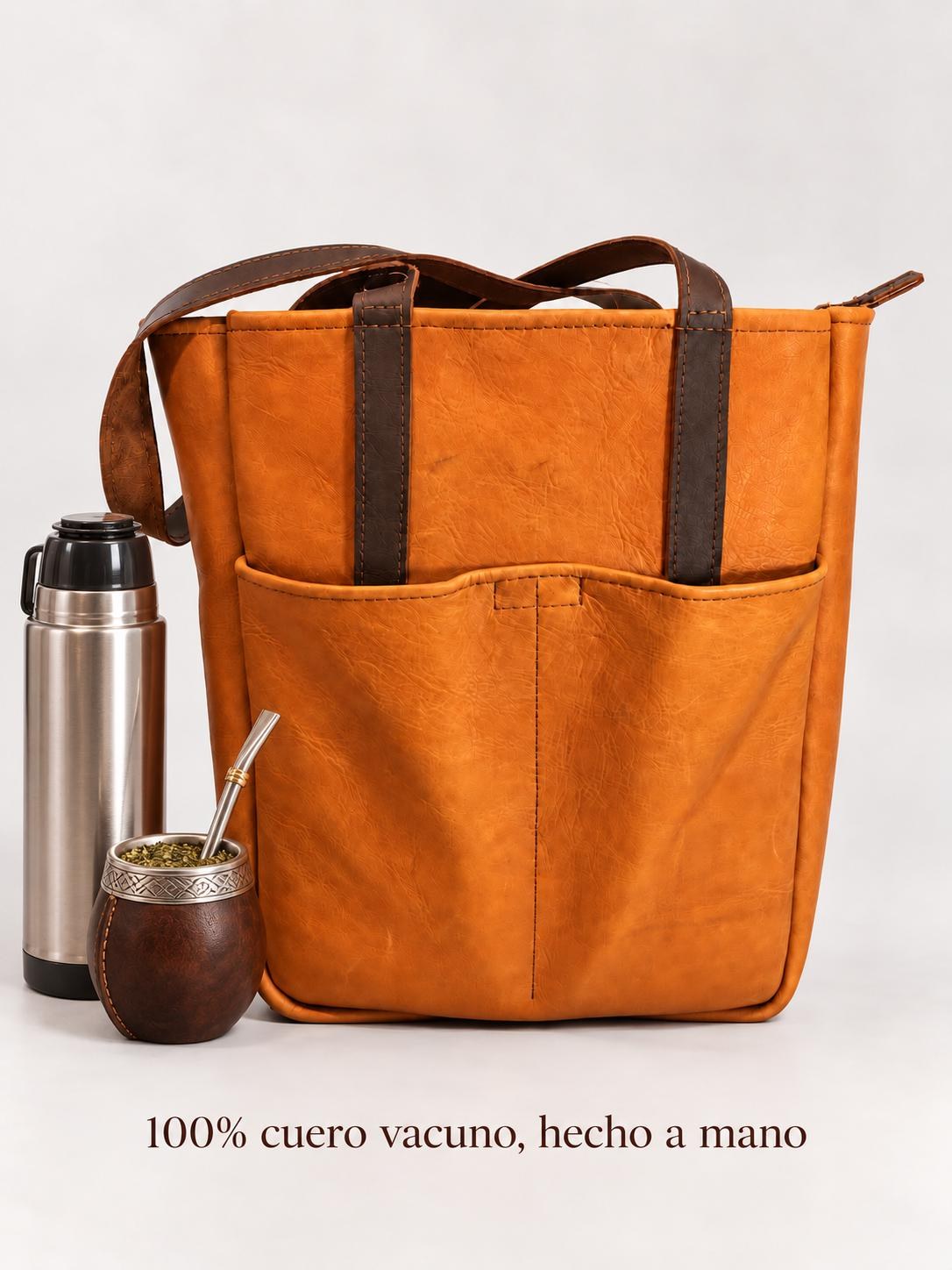 Premium Yerba Mate Tote/Backpack - Bolso Matero/Mochila Cuero, view 2