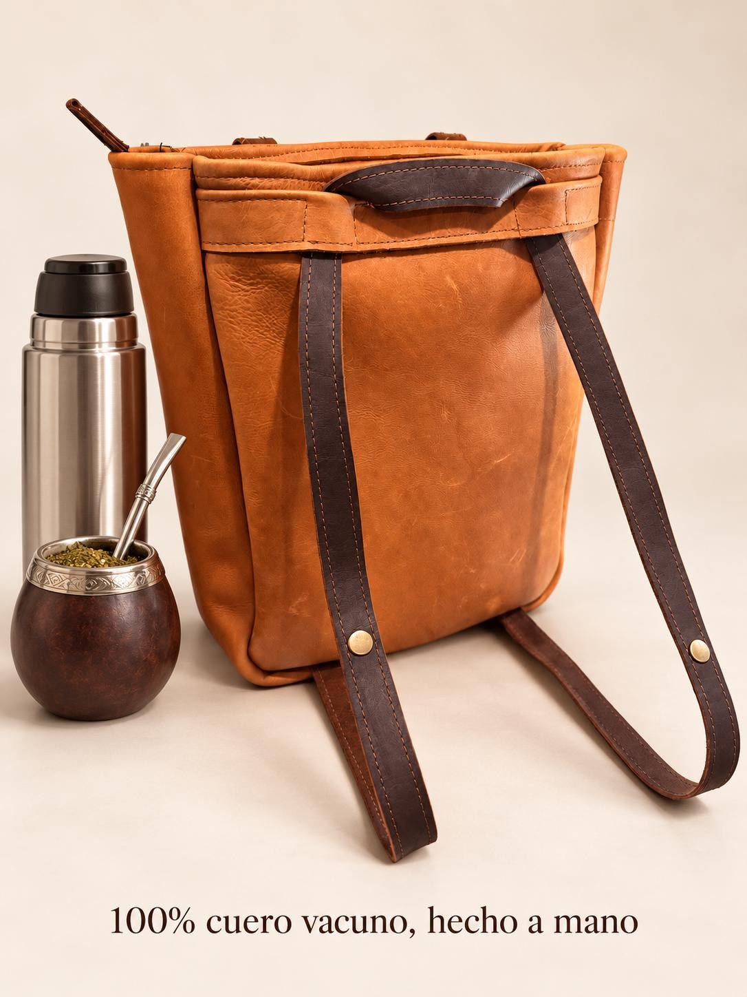 Premium Yerba Mate Tote/Backpack - Bolso Matero/Mochila Cuero, view 4
