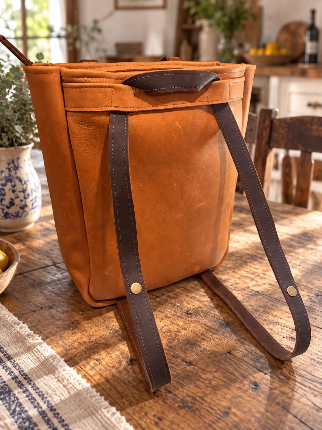 Premium Yerba Mate Tote/Backpack - Bolso Matero/Mochila Cuero, view 8