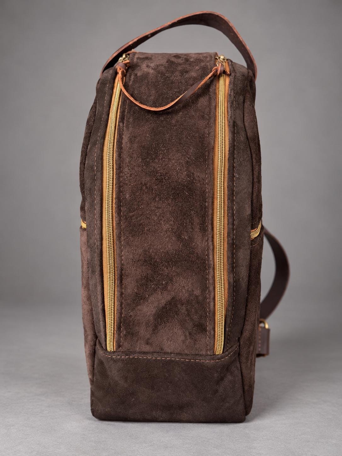 Premium Yerba Mate Bag kit-Mochila Matera kit hecho a mano– Cuero Gamuzado., view 5