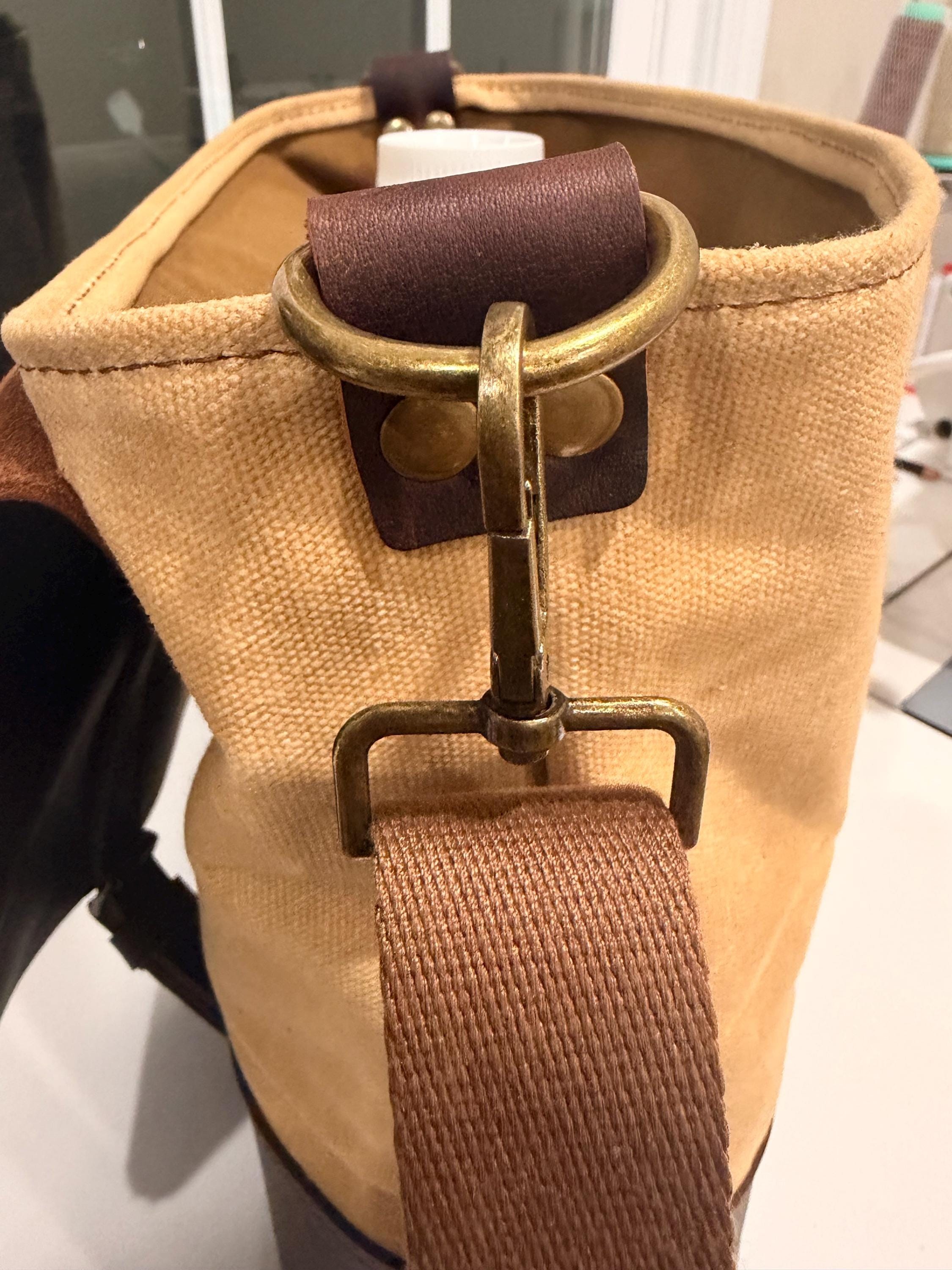 Waxed Canvas & Leather Mate Bag, view 6
