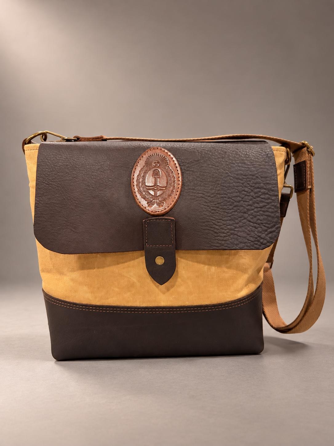 Patria Waxed Canvas & Leather Mate Bag, view 4