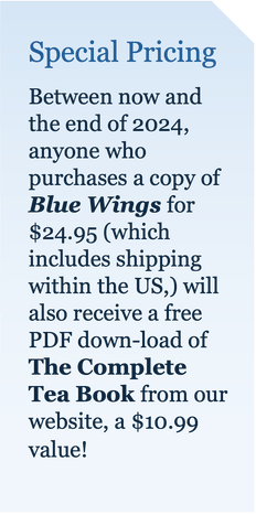 Promotional text about buying Blue Wings book with free PDF and shipping.