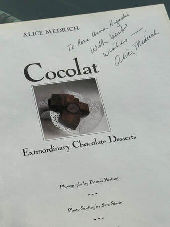 A book titled 'Cocolat' about extraordinary chocolate desserts.