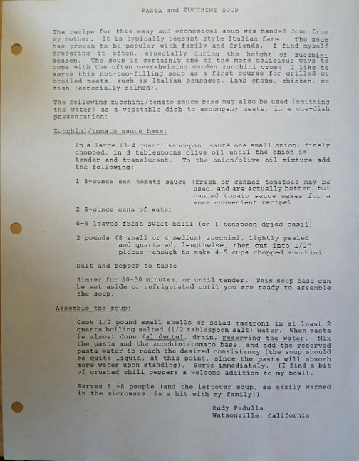 Typewritten document detailing historical and procedural information.