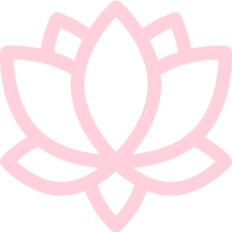 A simple pink lotus flower icon with clean lines.