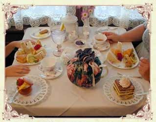 Lisa's Tea Treasures tea table