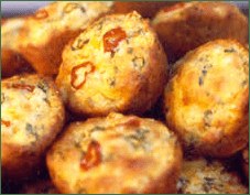 Golden-brown fried savory balls with visible spices.