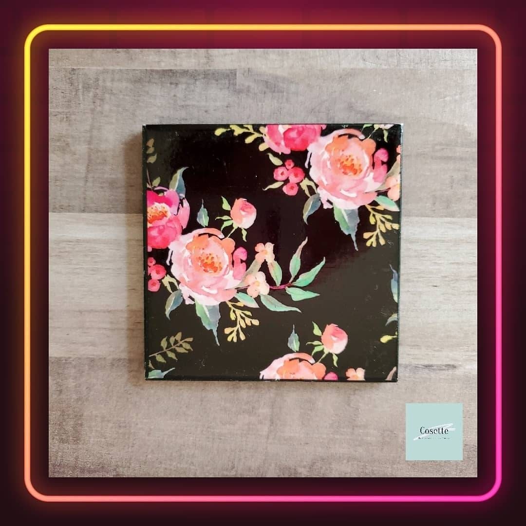Floral Ceramic Coasters: Spring Home Decor, Set of 4, detail 2