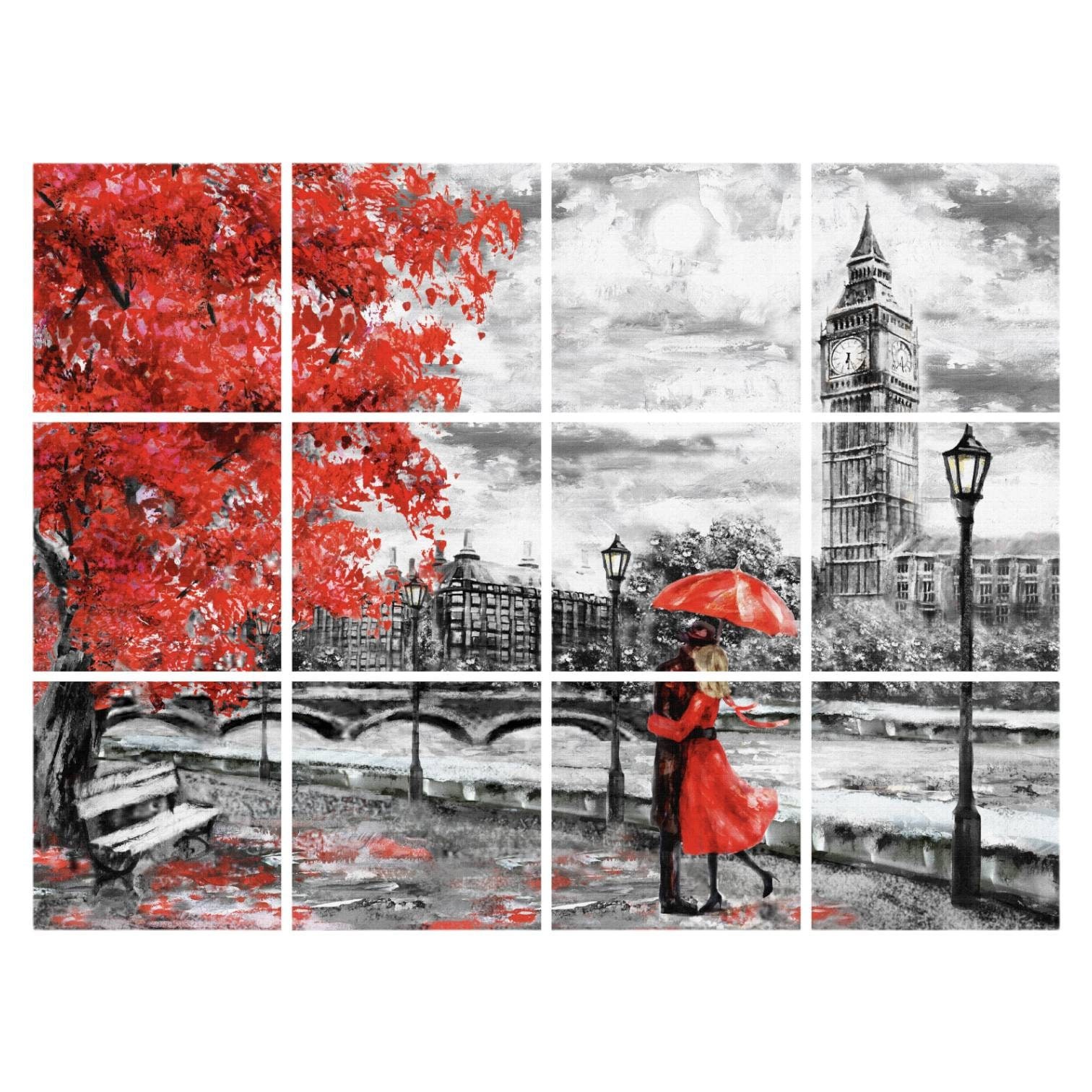 London Lovers Peel and Stick Ceramic Tile Set: Kitchen Backsplash, detail 2