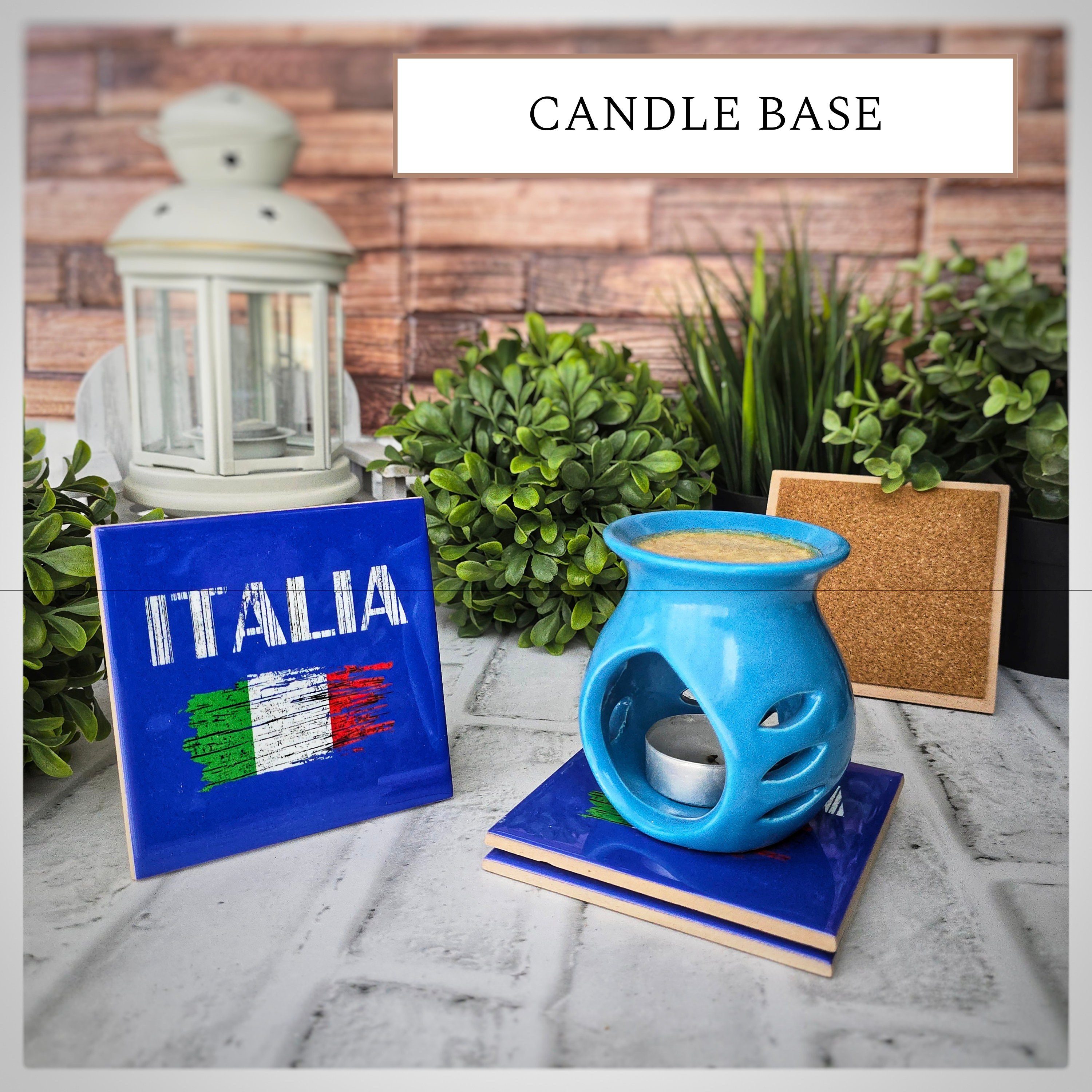 Italian Flag Ceramic Coasters: Italia Rustic Design, Set of 4, detail 4