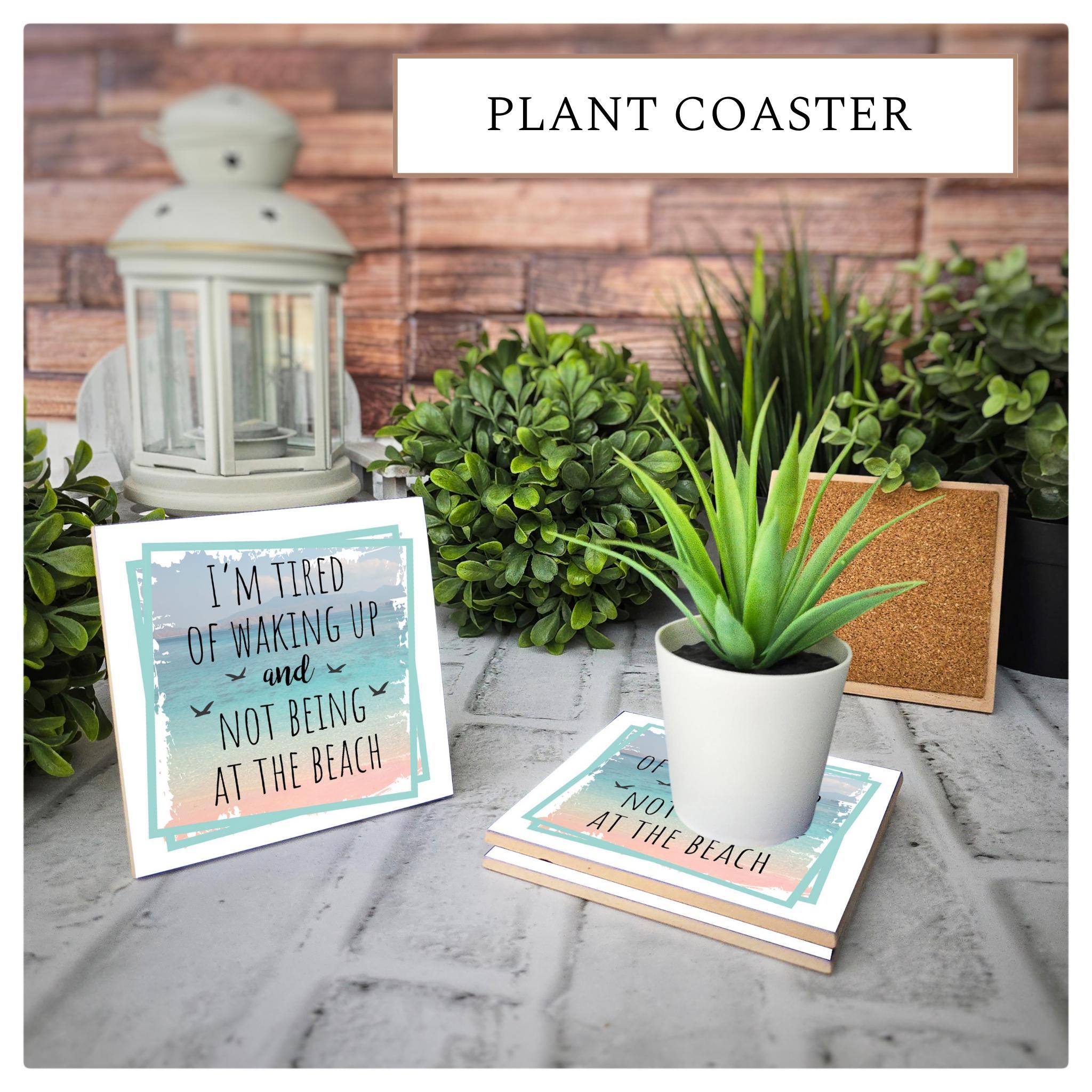 Beach Lover Ceramic Coasters - Set of 4 - Coastal Decor, detail 5