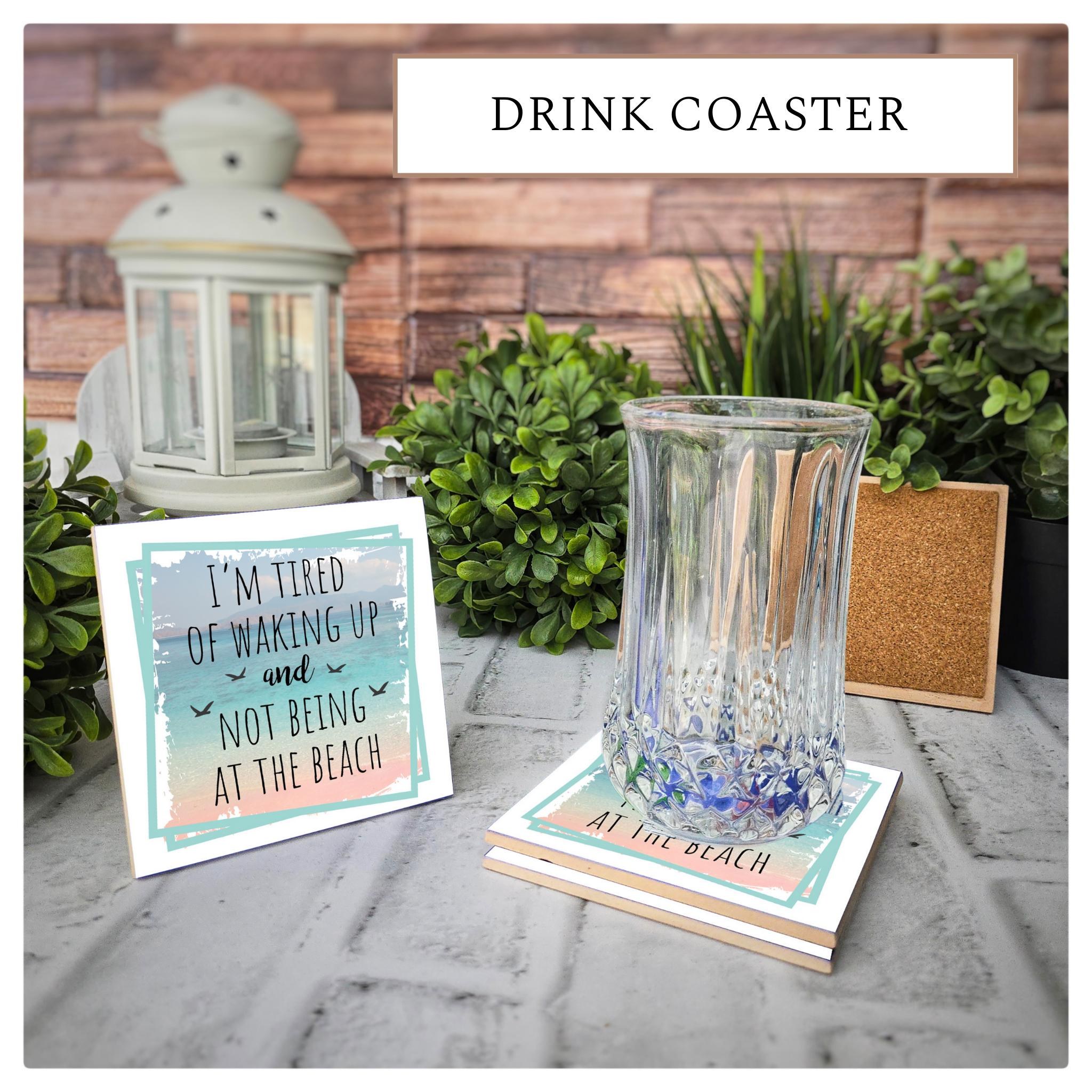 Beach Lover Ceramic Coasters - Set of 4 - Coastal Decor, detail 6