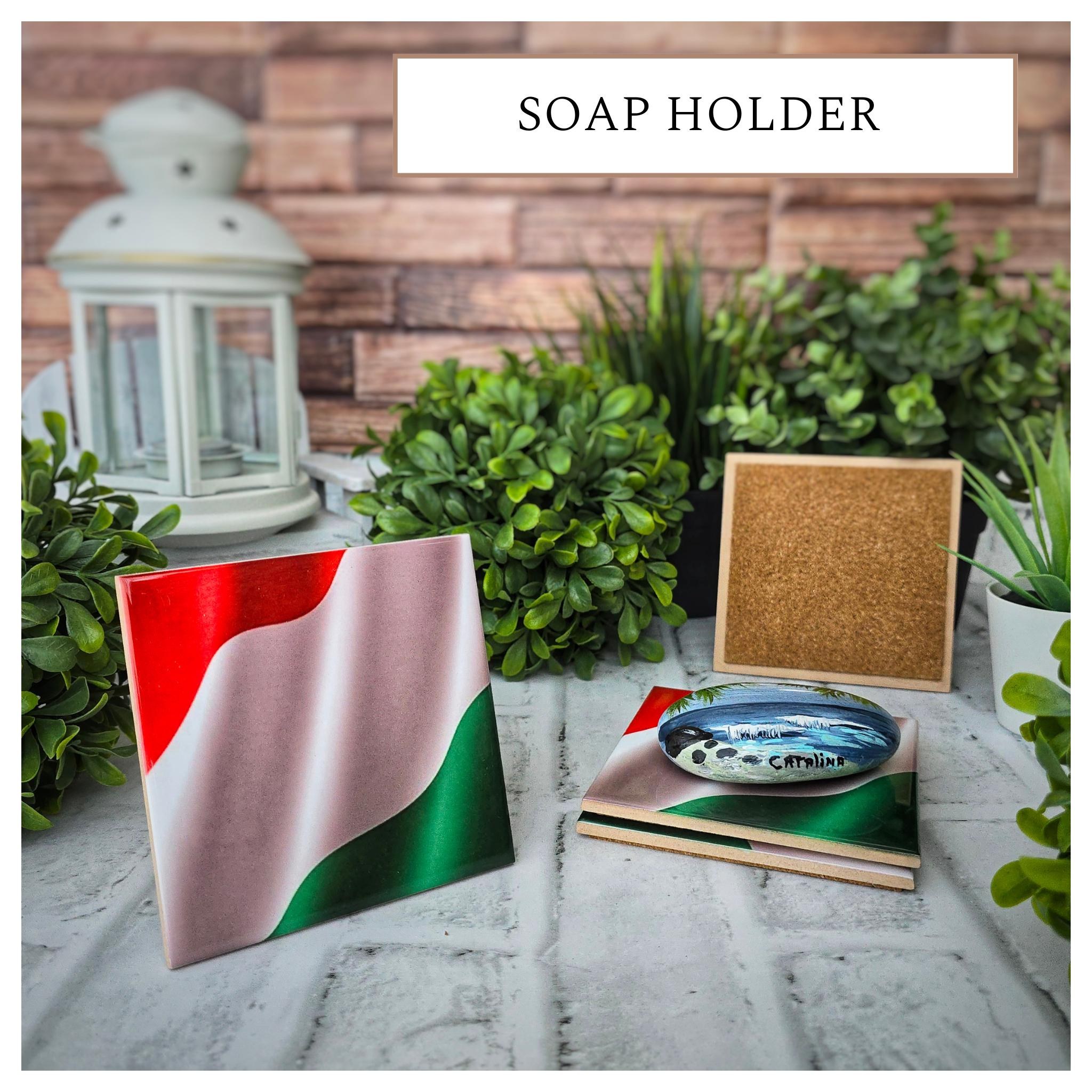 Italian Flag Ceramic Coasters: Set of 4, Cork Backed, detail 8
